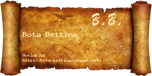 Bota Bettina névjegykártya