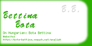 bettina bota business card